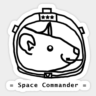 Space Commander Rat Astronaut Portrait Sticker